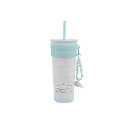 Vaso de Acero Con Colgante Pitillo de Cinnamoroll Sanrio Miniso