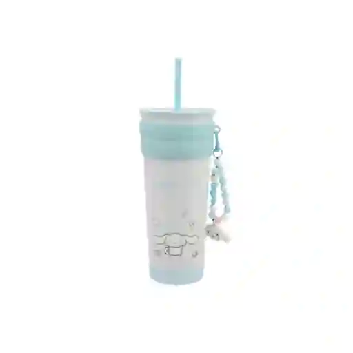Vaso de Acero Con Colgante Pitillo de Cinnamoroll Sanrio Miniso