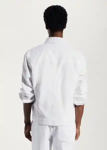 Chaqueta Conca Blanco Talla M Hombre Mango
