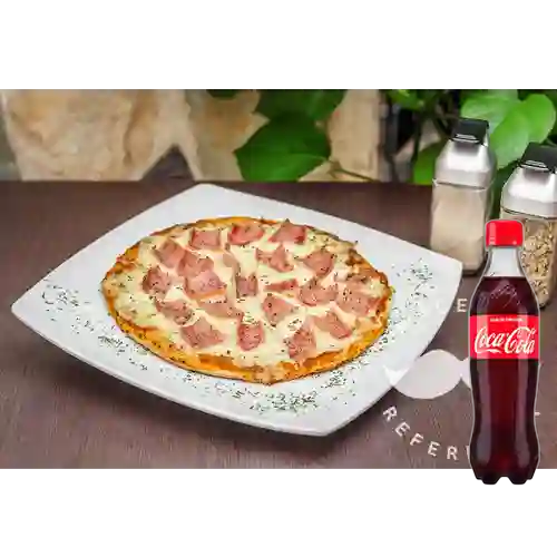Combo Pizza Jamón&Queso Normal +Cocacola Orig 400ml