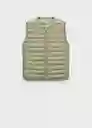 Chaleco Blanvest Verde Pastel Talla M Mujer Mango