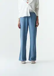 Pantalón Helen Mujer Azul Colonia Medio Talla 10 533G360 Naf Naf