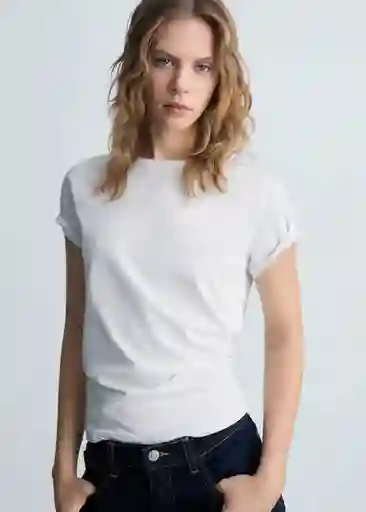 Camiseta Chalaca Blanco Talla L Mujer Mango