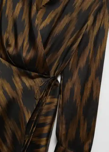 Vestido Rombi Negro Talla S Mujer Mango