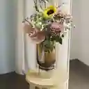 Hubsch Florero Stand Ambar Grande
