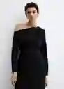 Vestido Cris Negro Talla XL Mujer Mango