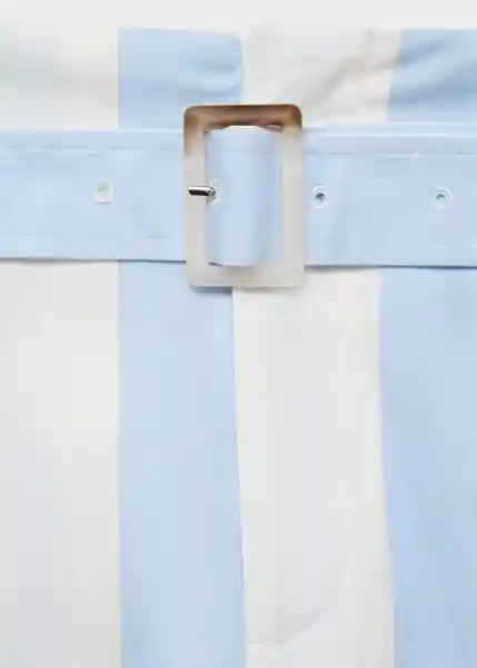 Pantalón Dulce Celeste Talla 36 Mujer Mango