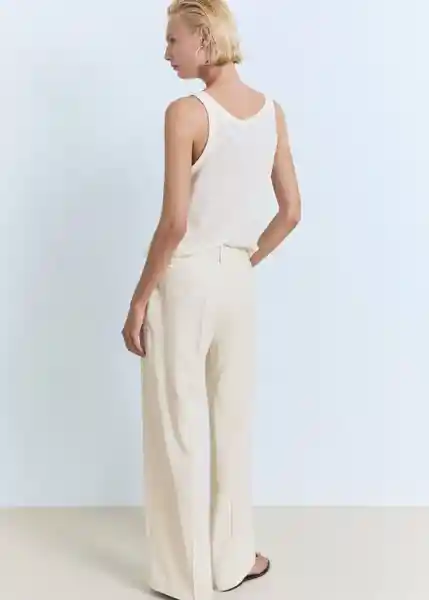 Pantalón Carlos Crudo Talla 38 Mujer Mango