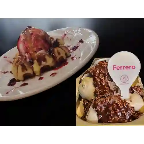 Waffe con Gelato de Ferrero