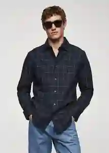 Camisa Roma Navy Talla S Hombre Mango