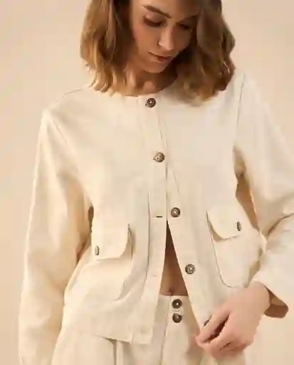 Chaqueta Crudo Nevisca Claro Talla L 621G009 Esprit