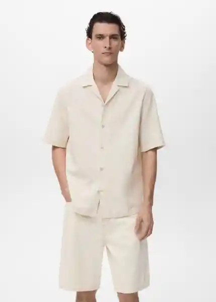 Camisa Gozo Marfil Talla S Hombre Mango