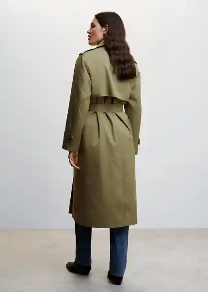 Abrigo Trench Angela Khaki Talla 25 Mujer Mango