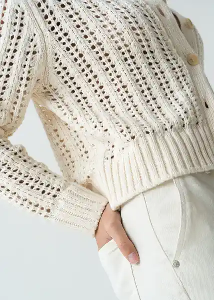 Saco Tejido Mujer Blanco Ponche Claro Talla XS/S 482G087 Naf Naf