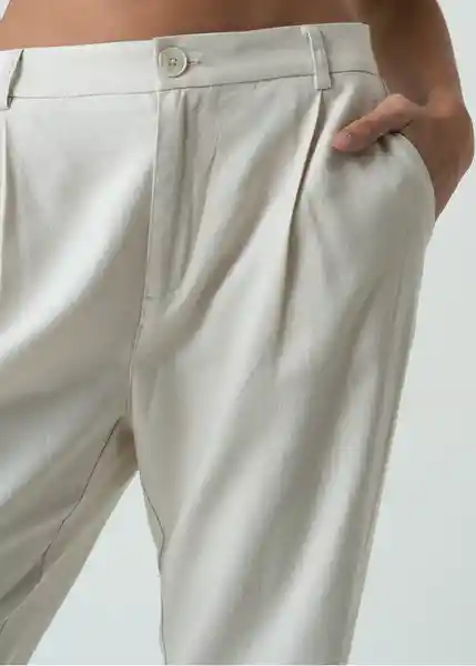 Pantalón Atenas Mujer Crudo Ballueca Claro T 6 032G375 Naf Naf
