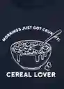 Camiseta Cereal Navy Talla 10 Niñas Mango