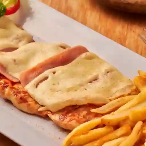 Pechuga en queso y jamón