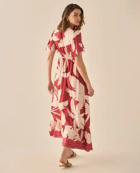 Vestido Rojo Sangria Ultraoscuro Talla M 693G006 Esprit
