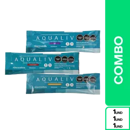 Combo Aqualiv Polvo Uva + Frutos Rojos + Naranja/Mandarina