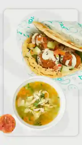 Pita Falafel + Sopa