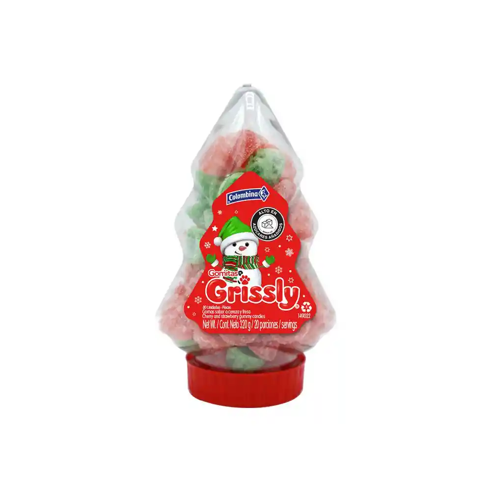 Grissly Gomitas de Sabores Frutales Árbol de Navidad