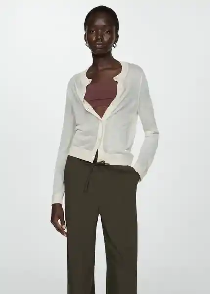 Pantalón Riga Khaki Talla M Mujer Mango