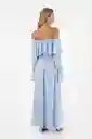 Vestido Largo Elle Azul Talla 00 XS