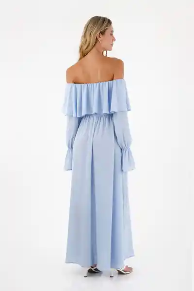 Vestido Largo Elle Azul Talla 00 XS