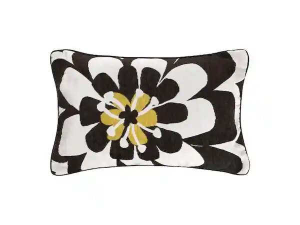 Cojín Tapiz Paño Negro y Blanco 30 x 50 cm Casaideas