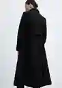 Abrigo Sirenita Negro Talla 26 Mujer Mango