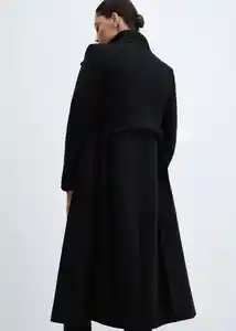 Abrigo Sirenita Negro Talla 26 Mujer Mango