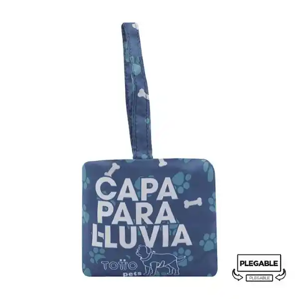 Capa Lluvia Mascota Sussy Azul Talla S 4JF Totto