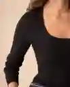 Suéter Tejido Negro Puro Ultraoscuro Talla M 461G207 Esprit