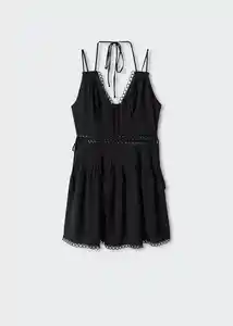 Vestido Trimy Negro Talla L Mujer Mango