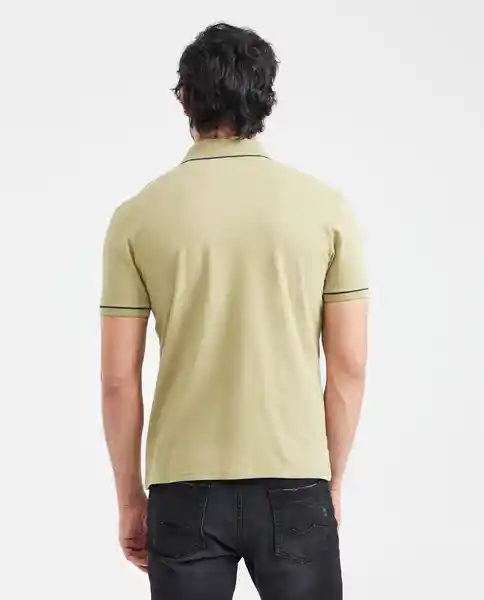 Camiseta Polo Contrast Details Verde Boa Oscuro XL Chevignon