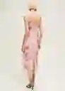 Vestido Sasi Rosa Pastel Talla S Mujer Mango