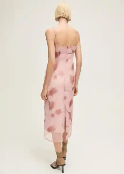 Vestido Sasi Rosa Pastel Talla S Mujer Mango