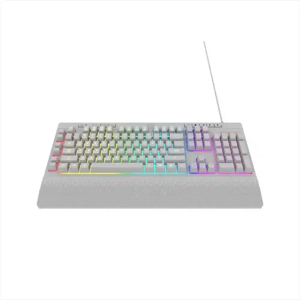 Teclado Gamer Redragon Shiva K512w Membrana Blanco Rgb