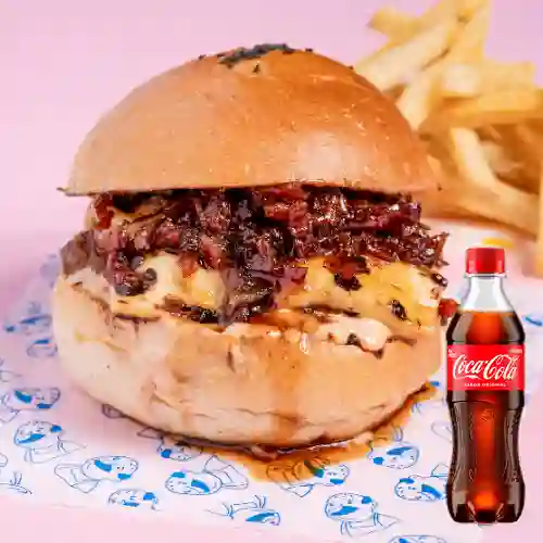Hamburguesa mela caramela +cocacola400ml