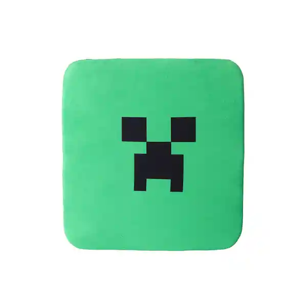 Cojín Para Asiento Cuadrada Creeper Serie Minecraft Verde Miniso