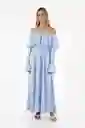 Vestido Largo Elle Azul Talla 00 XS