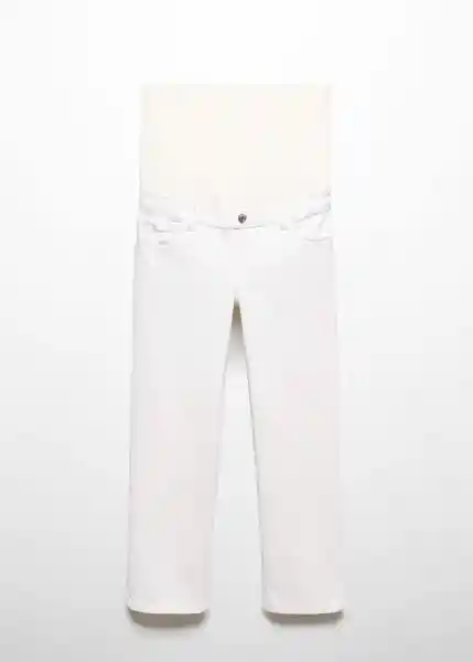 Pantalón Jean Straimum Blanco Talla 38 Mujer Mango