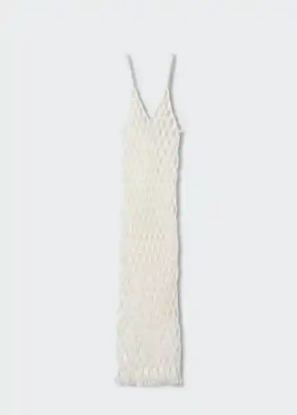 Vestido Pearl-A Offwhite Talla 99 Mujer Mango