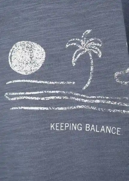 Camiseta Balance Azul Talla 12 Niños Mango
