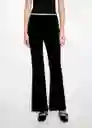 Pantalón Velvetp Negro Talla 19 Teen Niñas Mango