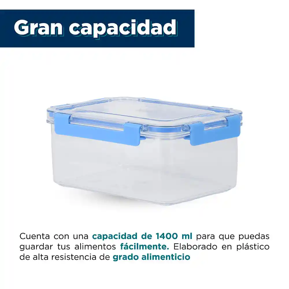 Contenedor de Alimentos Para Refrigerador Azul Miniso