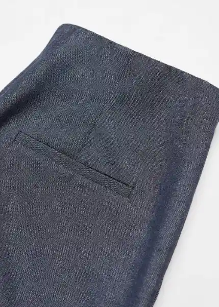 Pantalón Roque Indigo Talla 32 Mujer Mango