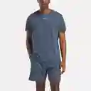 Reebok Camiseta Train Melange Tech Manga Corta Gris Oscuro T M