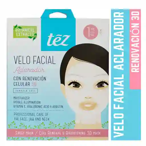 Tez Máscara Aclaradora Facial con Renovador Celular 3D