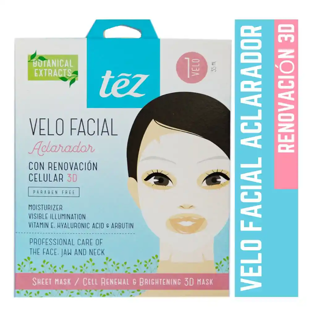 Tez Máscara Aclaradora Facial con Renovador Celular 3D